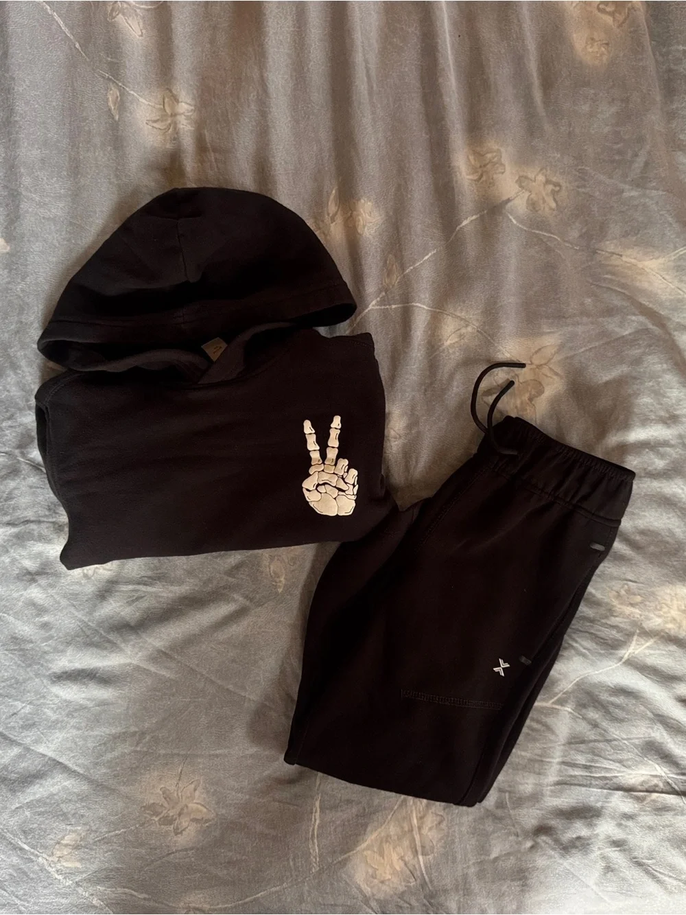 Just Chillin' Kids Black Hoodie - Ghoul Vibes Only & Jogger bundle